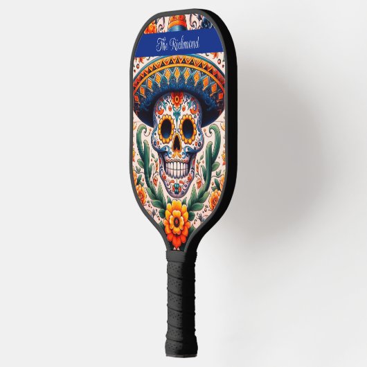 Mexico | Reizen Retro Sugar Skull Custom Pickleball Paddle (Links)