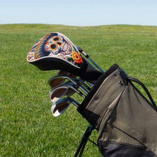 Mexico | Reizen  Retro Sugar Skull Golfheadcover (Insitu)