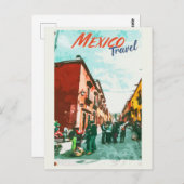  Mexico Retro Travel Briefkaart (Voorkant / Achterkant)