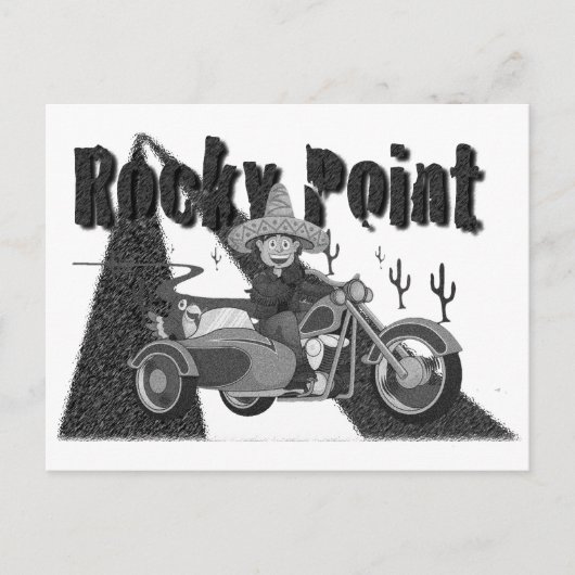 Mexico Rocky Point Grunge Briefkaart (Voorkant)
