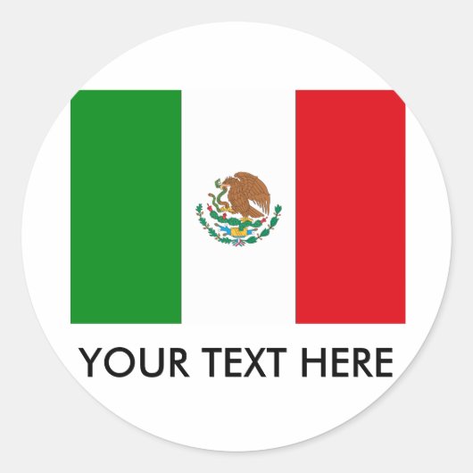 Mexico Ronde Sticker (Voorkant)