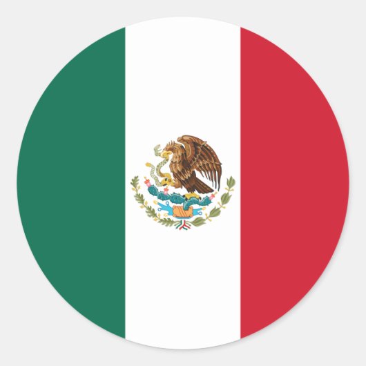 Mexico Ronde Sticker (Voorkant)