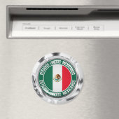 Mexico Round Emblem Magneet (Insitu (Vaatwasser))