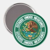 Mexico Round Emblem Magneet (Voorkant / Achterkant)