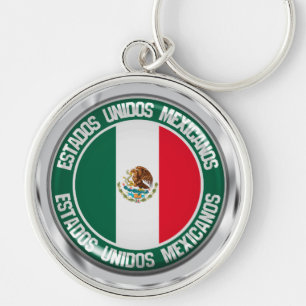 Mexico Round Emblem Sleutelhanger