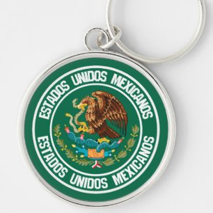 Mexico Round Emblem Sleutelhanger