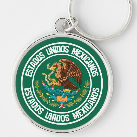 Mexico Round Emblem Sleutelhanger (Voorkant)