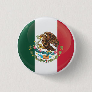 Mexico Round Icon-vlag Ronde Button 3,2 Cm
