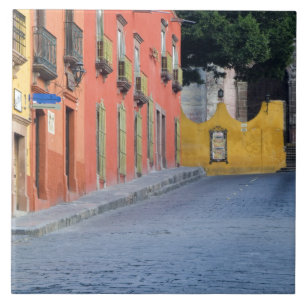 Mexico, San Miguel de Allende, Huizen langs Tegeltje