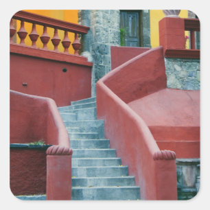 Mexico, San Miguel de Allende, Kleurrijk Vierkante Sticker