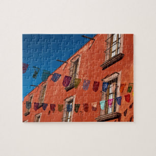 Mexico, San Miguel de Allende. Kleurrijke banieren Legpuzzel