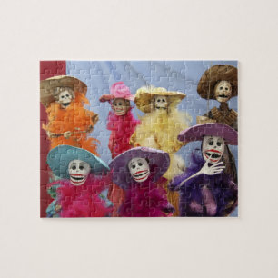 Mexico. Skeletale Catrina's, vierende figuren Legpuzzel