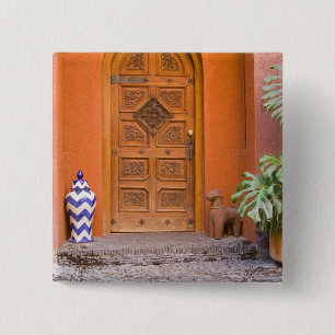 Mexico, staat Guanajuato, San Miguel. Casa de la Vierkante Button 5,1 Cm
