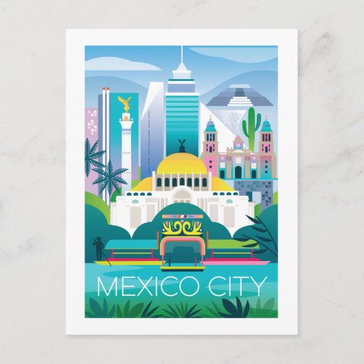 Mexico-Stad Briefkaart (Voorkant)