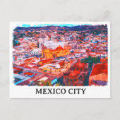 Mexico Stad CDMX Schilderij Panorama Uitzicht Briefkaart (Voorkant)