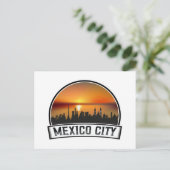 Mexico-Stad CDMX  Sunset Cityscape Briefkaart (Staand voorkant)