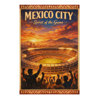 MEXICO-STAD – Geest van het spel Perfect Poster