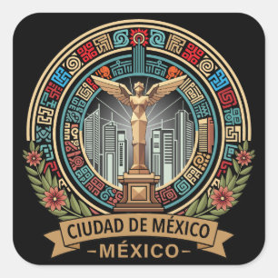 Mexico-Stad Mexico Centraal-Amerika Vierkante Sticker