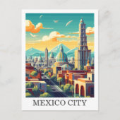 Mexico-Stad, Mexico: Reis Vintage Briefkaart (Voorkant)