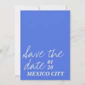 Mexico-Stad save the date met tekeningen Kaart (Achterkant)