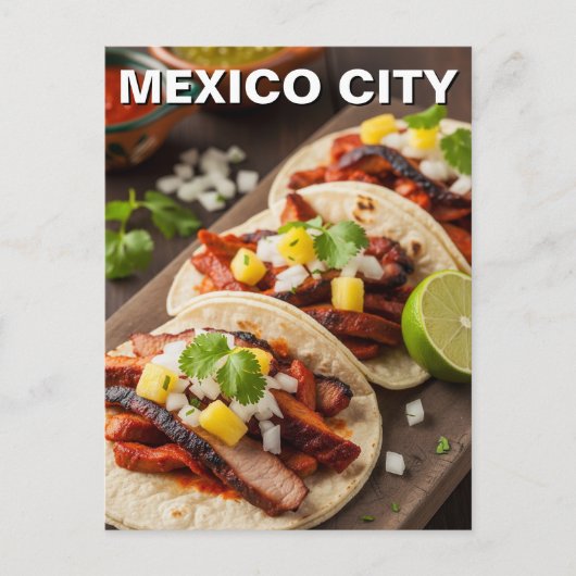 Mexico-Stad Tacos al pastor Briefkaart (Voorkant)