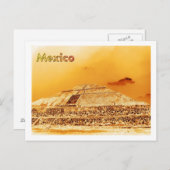 Mexico Sun Pyramid Briefkaart (Voorkant / Achterkant)