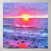 Mexico Sunset 0909 Art Print (Voorkant)