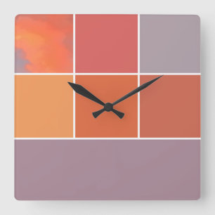 Mexico Sunset Colors Vierkante Klok