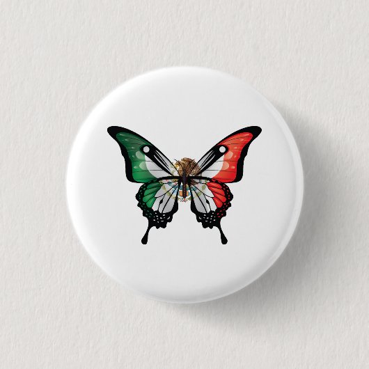 Mexico Swallowtail Vlinder Vlag Ronde Button 3,2 Cm (Voorkant)