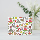 Mexico | Symbolen Patroon Briefkaart (Staand voorkant)