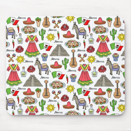Mexico | Symbolen Patroon Muismat (Voorkant)