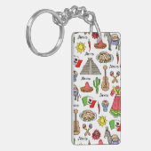 Mexico | Symbolen Patroon Sleutelhanger (Voorkant Links)