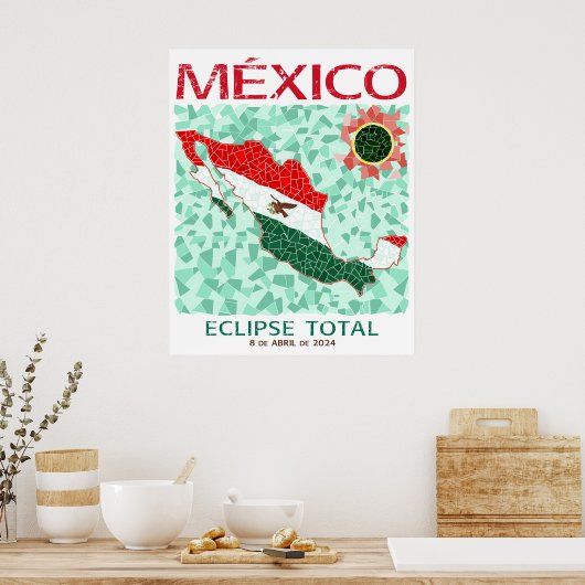 Mexico Total Eclipse-Poster Poster (Keuken)