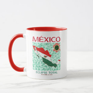Mexico Totale Eclipse Mok, gekleurde handgreep Mok