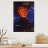  Mexico Travel Paricutin Volcano Poster (Keuken)