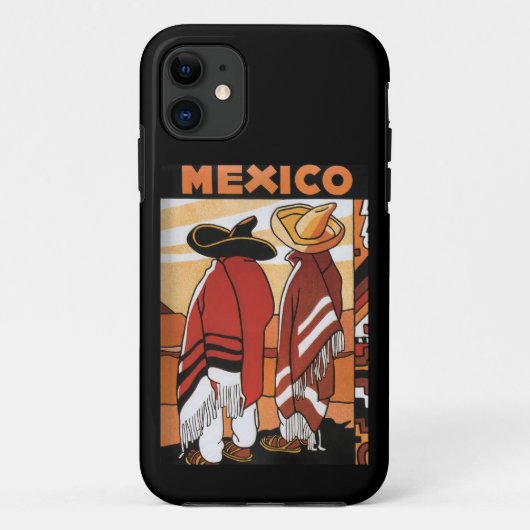 Mexico ~ Travel Poster Mexicanen Zarapes Case-Mate iPhone Case (Achterkant)