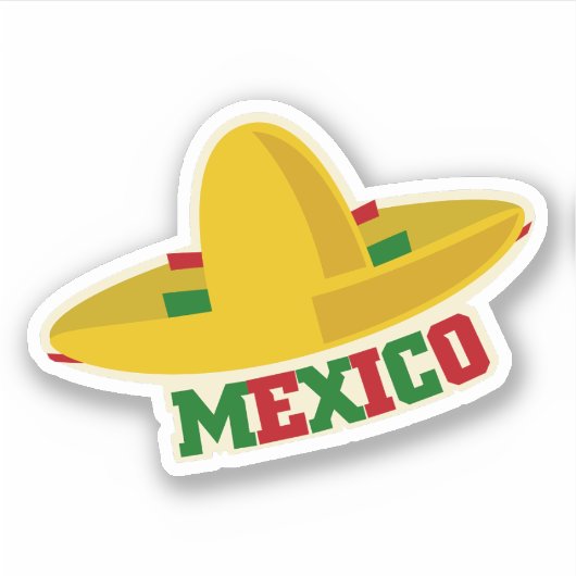 Mexico Travel Vinyl Sticker (Voorkant)