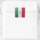 Mexico vierkante glossy vlag sticker (Tas)