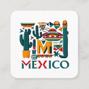 MEXICO VIERKANTE VISITEKAARTJE