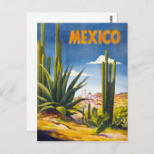 Mexico Vintage Poster hersteld Briefkaart (Voorkant / Achterkant)
