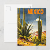 Mexico Vintage Travel Briefkaart (Voorkant / Achterkant)