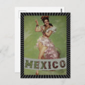 Mexico Vintage Travel Briefkaart (Voorkant / Achterkant)