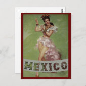 Mexico Vintage Travel Briefkaart (Voorkant / Achterkant)