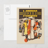 Mexico vintage Travel briefkaart (Voorkant / Achterkant)