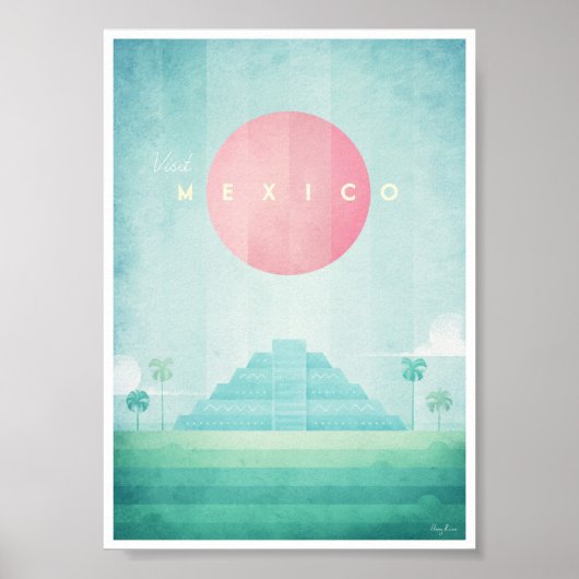 Mexico Vintage Travel Poster (Voorkant)