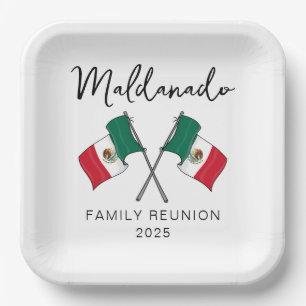 Mexico Vlag Familie Reünie Papieren Bordje