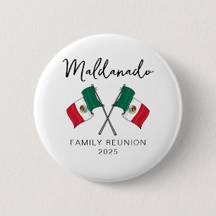 Mexico Vlag Familie Reünie Ronde Button 5,7 Cm