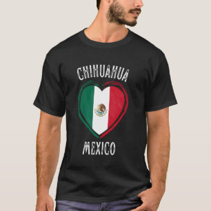 Mexico Vlag Hart Chihuahua Stad T-shirt