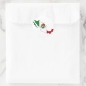 Mexico vlag kaart ronde sticker (Tas)
