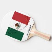 MEXICO-VLAG & MAP op maat Tafeltennisbatje (Zijkant)